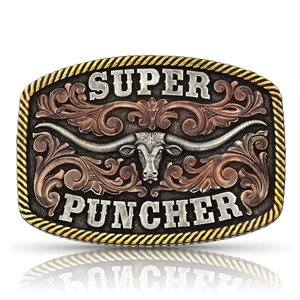 Montana Attitude Dale Brisby Super Puncher Longhorn Belt Buckle