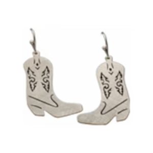 Silver Strike earrings - Cowboy boots