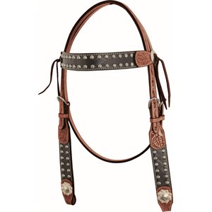 Country Legend Elephant Carving with Sun Spots Browband Headstall