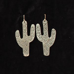 Silver Strike earrings - Floral cactus