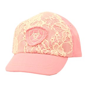 Ariat Infant's Baseball Cap - Pink with Lace