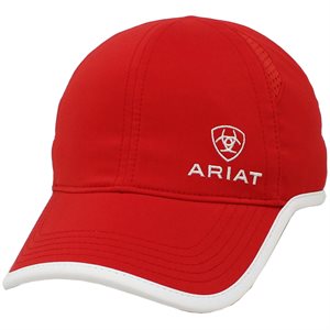 Ariat Ladies Ponytail Cap - Red & White