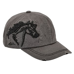 AWST Embroidered Horse Head Cap - Grey