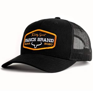 Ranch Brand Ranch Patch Cap - Black with Yellow Logo