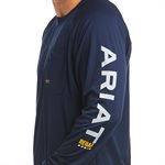 Ariat Men's Rebar HeatFighter Work Shirt - Navy