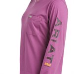 Ariat Ladies Rebar Workman Logo Work Shirt - Purple Potion