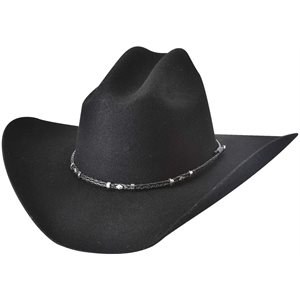 Chapeau de Cowboy Bullhide Gholson 4X en Feutre - Noir