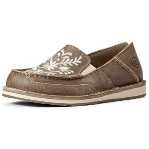 Ariat Ladies Cruiser Embroidered Shoes - Brown Bomber