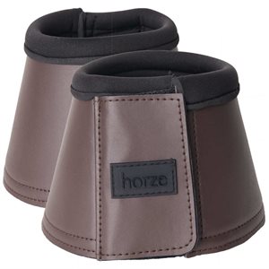Horze Noir Bell Boots with Neoprene Lining - Iron Grey Brown
