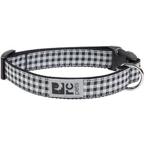 RC Pets Clip Dog Collar - Black Gingham