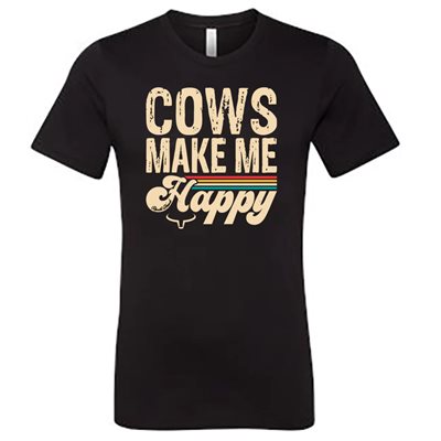 T-Shirt Ranch Brand Cows pour homme - Noir 