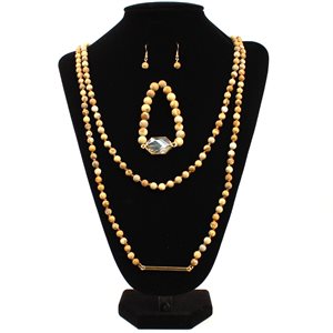 Blazin Roxx Jewelry Set - Natural Wooden Beads