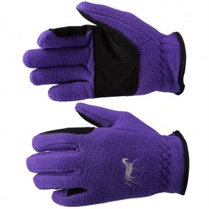 Horze Kid's Fleece Winter Gloves - Sultry Violet