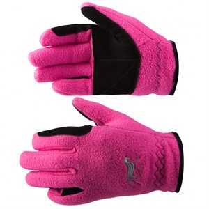 Horze Kid's Fleece Winter Gloves - Deep Coral Pink