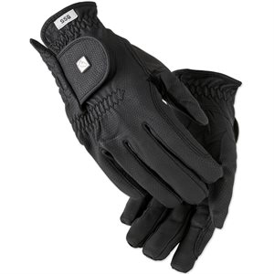 Gants d'Équitation d'Hiver SSG Soft Touch Doublé en Soie - Noir