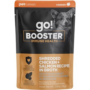 Go! Solutions Immune Health Shredded Chicken and Salmon Booster Dog Meal Topper