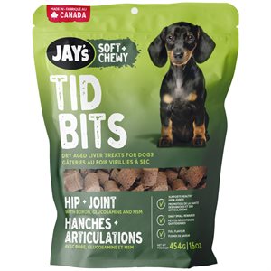 Jay's Tid Bits Hip & Joint Soft Liver Dog Treats 454g