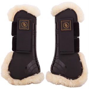 BR Snuggle Tendon Boots with Synthetic Sheepskin - Black