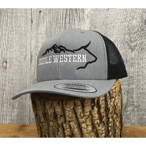 Hostile Western cap with bull-shaped logo - Grey and black