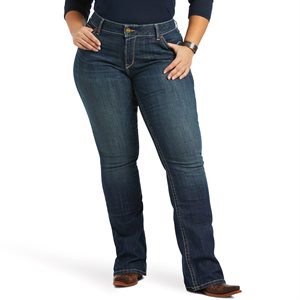 Ariat Ladies REAL Mid Rise Corinne Plus Size Western Jeans - Pacific