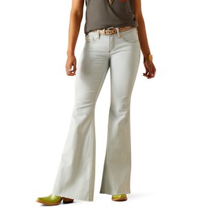 Ariat Ladies Perfect Rise Ophelia Flare Western Jean - Ice