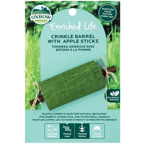 Oxbow Enriched Life Crinkled Barrel Small Animal Chew Toy