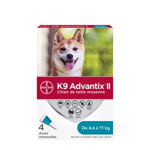 K9 Advantix II Flea, Tick & Mosquito Protection for Dog - Dog between 4.6kg and 11kg