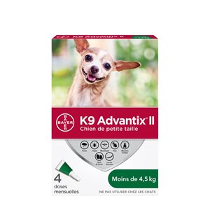 K9 Advantix II Flea, Tick & Mosquito Protection for Dog - Dog of 4.5kg and less