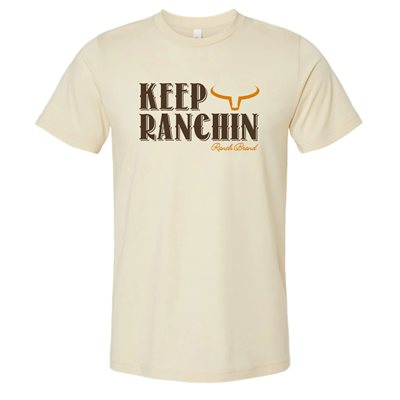 T-Shirt Ranch Brand Keep Ranchin pour homme - Tan & Brun 