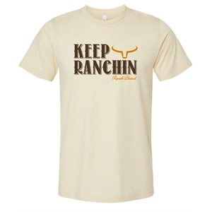 Ranch Brand Keep Ranchin men's T-Shirt -Tan & Brown