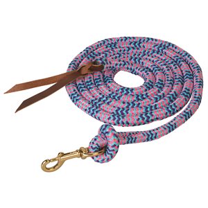 Weaver Poly Cowboy Lead with Snap - Turquoise, Purple & Pink