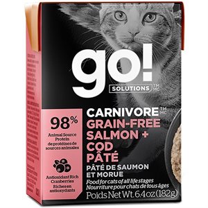 Go! Solutions Carnivore Grain-Free Salmon and Cod Pâté Wet Cat Food