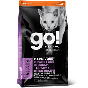Go! Solutions Carnivore Grain-Free Chicken, Turkey and Duck Dry Cat Food