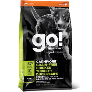 Go! Solutions Carnivore Grain-Free Chicken, Turkey and Duck Puppy Dry Dog Food