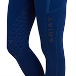 Pantalon d'Équitation d'Hiver Half Grip Ariat Venture Thermal pour Femme - Estate Blue