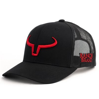 Casquette Ranch Brand Rancher pour enfant - Noir avec logo rouge