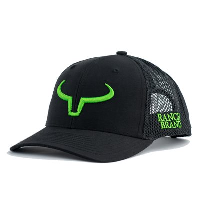 Casquette Ranch Brand Rancher pour enfant - Noir avec logo vert