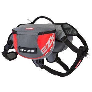 EzyDog Summit Dog Backpack - Grey & Red