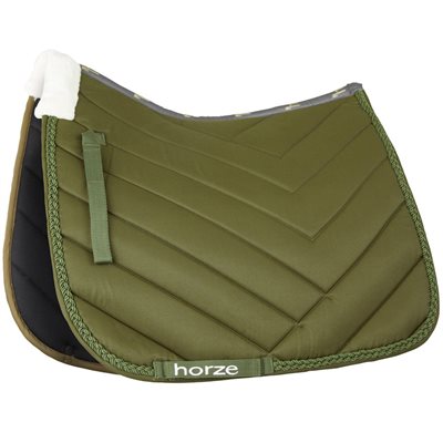 Horze Victoria Dressage Saddle Pad - Beetle Green