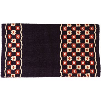 Country Legend Jack in the Box Saddle Blanket - Navy, White, Rust & Tan