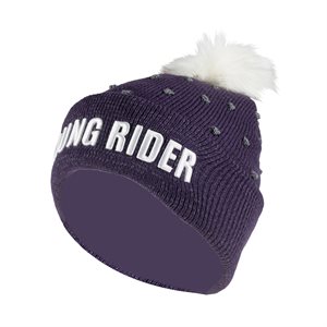 Horze Kid's Terry Reflective Knitted Hat - Plum Perfect